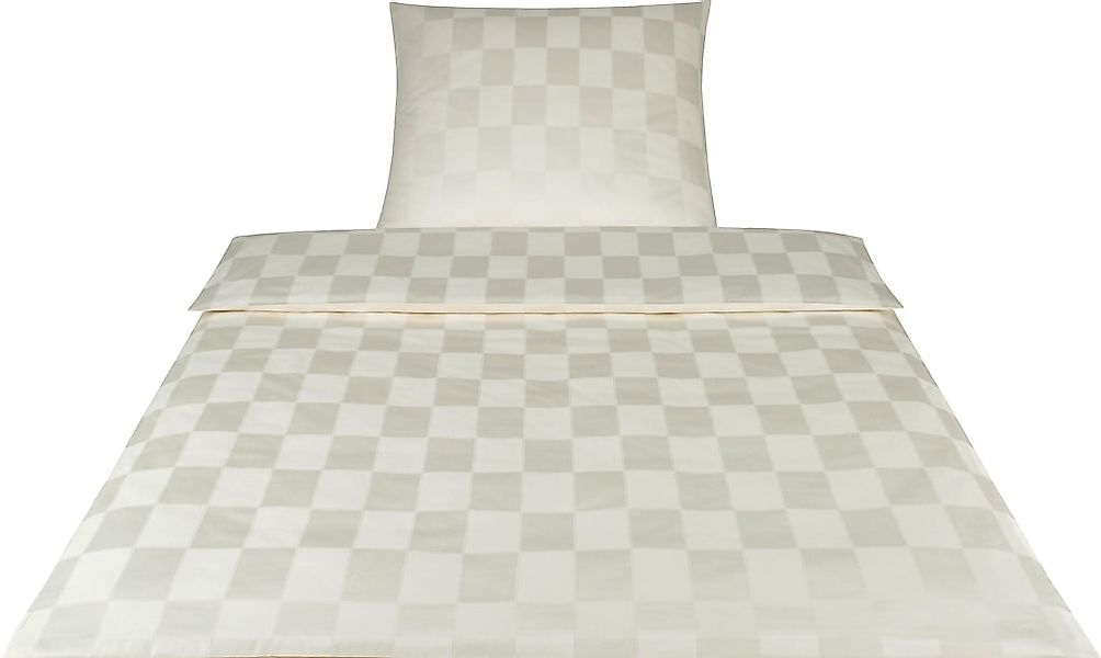 Elegante Bettwäsche "Courage" 2 tlg. im modernen Karodesign günstig online kaufen