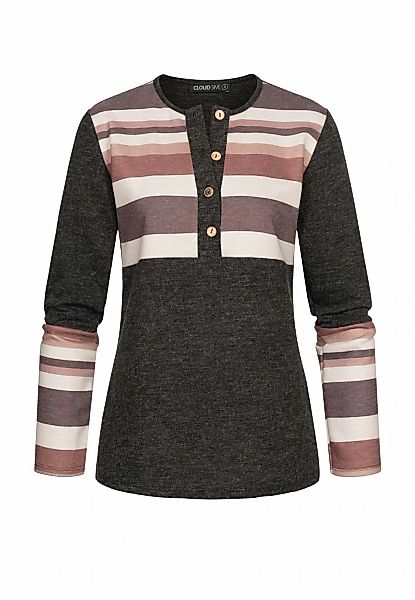 CLOUD 5IVE Rundhalsshirt "CLOUD 5IVE Sweater mit Knopfleiste" 1 günstig online kaufen