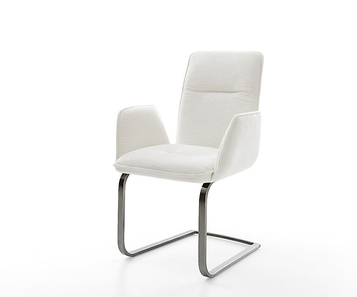 Freischwinger Vinja-Flex Bouclé Soft Beige Freischwinger flach Graphit günstig online kaufen