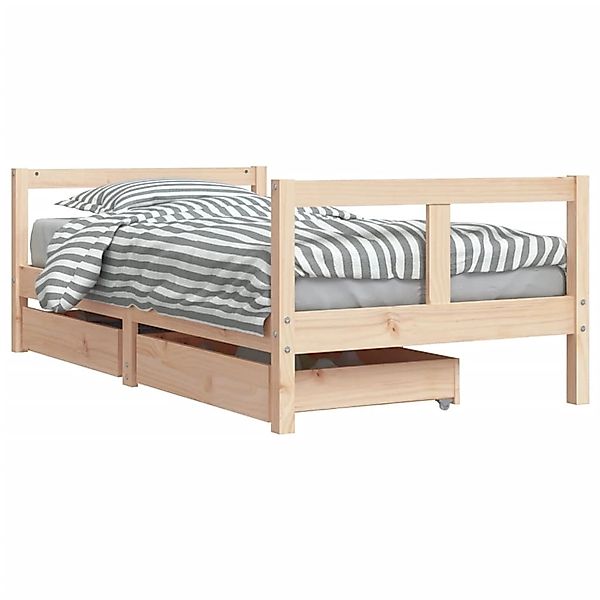 vidaXL Kinderbett mit Schubladen 80x160 cm Massivholz Kiefer 834414 günstig online kaufen