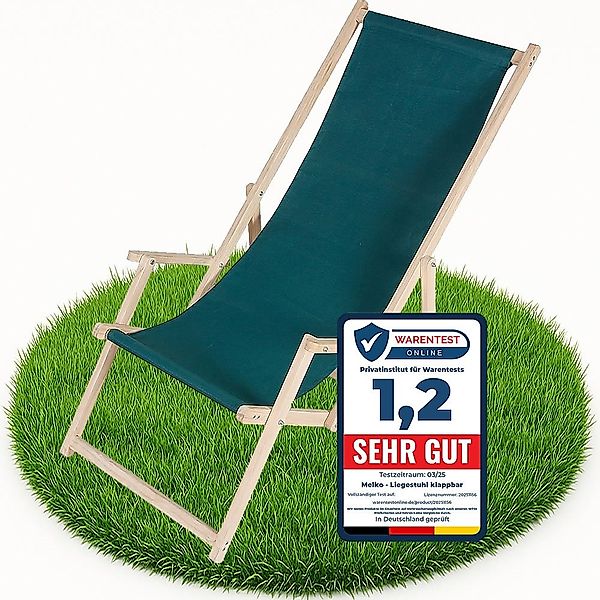 Melko Gartenstuhl Strandliege Liegestuhl Gartenliege Holz günstig online kaufen