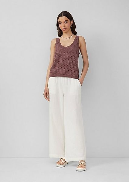 QS Stoffhose Musselin-Hose mit weitem Bein günstig online kaufen