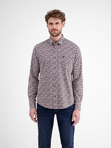 LERROS Langarmhemd Herren Langarmhemd, modern gemustert günstig online kaufen