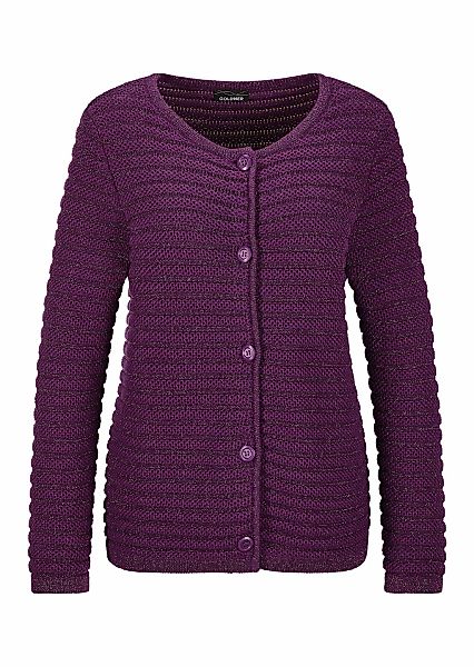 GOLDNER Strickjacke "Elegante Strickjacke mit Lurex, Langarm" Glanzgarn günstig online kaufen