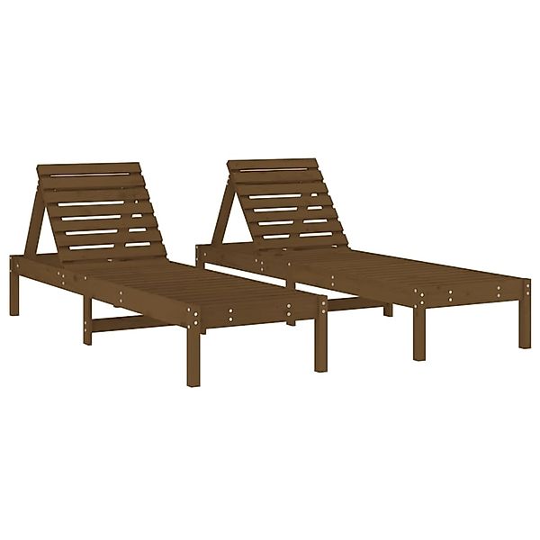 vidaXL Gartenliege Sonnenliegen 2 Stk. Honigbraun günstig online kaufen