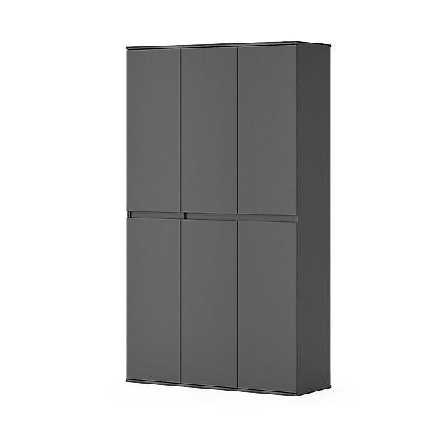 Vicco Kleiderschrank Claus, Anthrazit, 111 x 191.5 cm mit 6 Türen günstig online kaufen