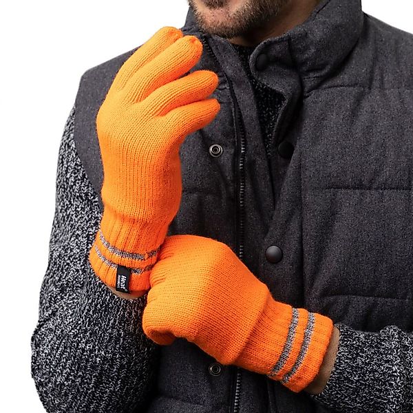 Heat Holders Arbeitshandschuhe reflektierende Streifen orange günstig online kaufen
