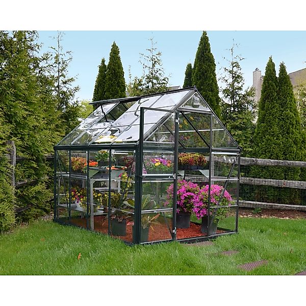 Palram - Canopia Gewächshaus Grau 4,6 m² inkl. Fundamentrahmen günstig online kaufen