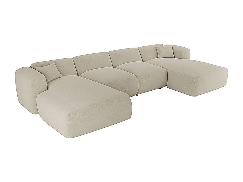Große Wohnlandschaft - Stoff - Beige - POGNI von Maison Céphy günstig online kaufen
