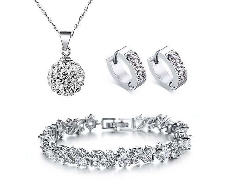 Kim Johanson Schmuckset Gesa (Set, 3-tlg), mit Zirkonia, aus 925 Silber und günstig online kaufen