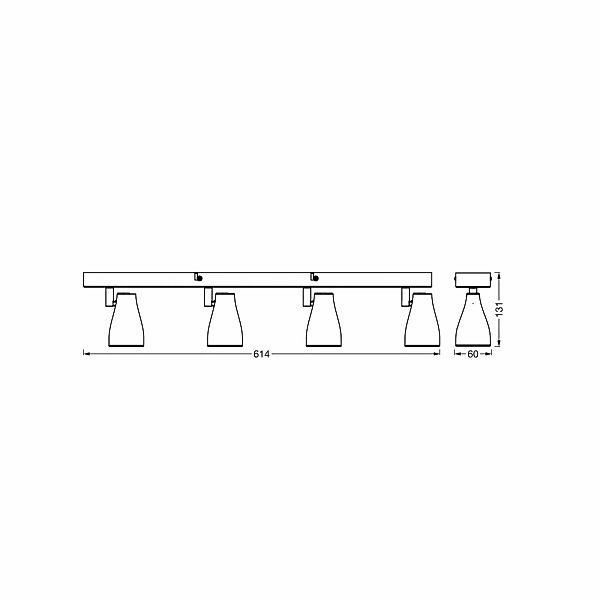 OSRAM Deckenstrahler PEAR, grau, 4-flammig, GU10-LED 2.700 K günstig online kaufen