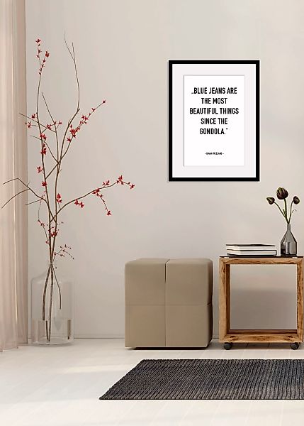 queence Bild »Lisa«, Schriftzug-Schriftzüge-Sprüche & Texte-Schwarz-Weiß, ( günstig online kaufen