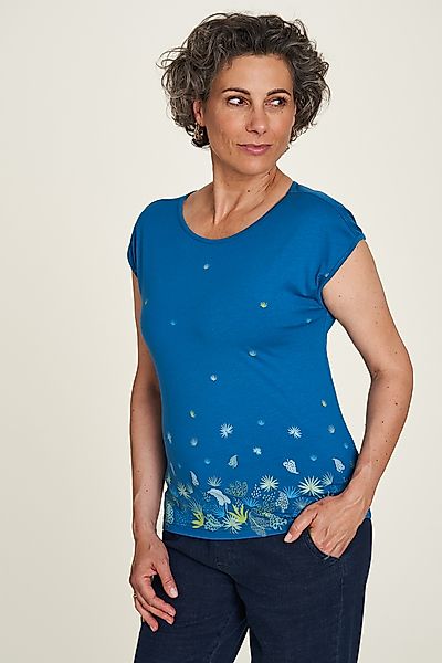 Jersey Shirt Mit Bezauberndem Print In Rot Oder Blau Gots-zertifiziert (S22 günstig online kaufen