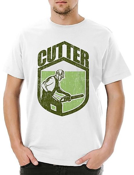 Urban Backwoods Print-Shirt Urban Backwoods Cutter Herren T-Shirt Weiß Größ günstig online kaufen