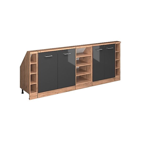 Vicco Unterschrank R-Line, Anthrazit Hochglanz/Goldkraft Eiche, günstig online kaufen