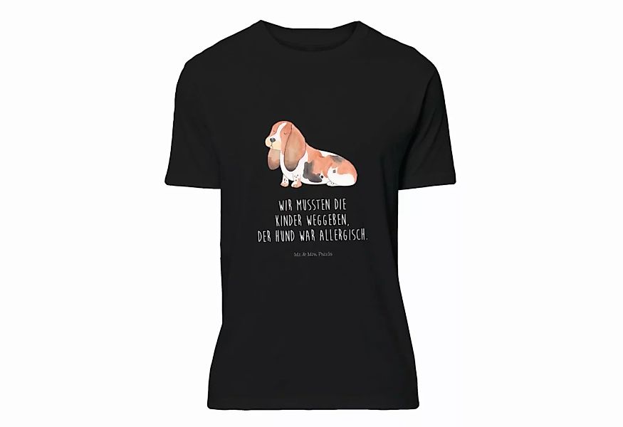 Mr. & Mrs. Panda T-Shirt Hund Basset Hound - Schwarz - Geschenk, lange Ohre günstig online kaufen