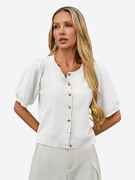 Imily Bela Sweatshirt Damen Puffärmel Strickjacke (Packung, 1-tlg., 1per-Pa günstig online kaufen