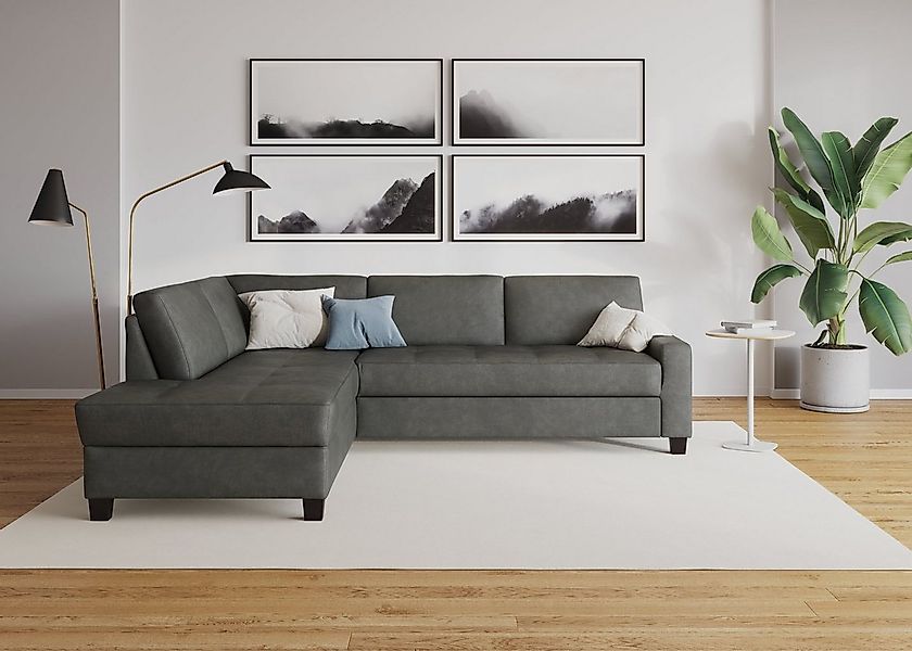 DOMO collection Ecksofa "Florentina zeitlos und elegant, Sitznähte als Desi günstig online kaufen