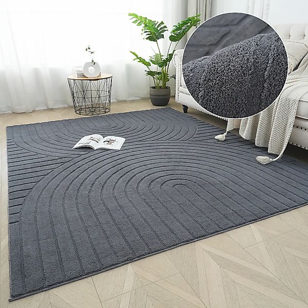 OTTO home Teppich "Cali Regenbogen, Hoch-Tief-Effekt" rechteckig 15 mm Höhe günstig online kaufen