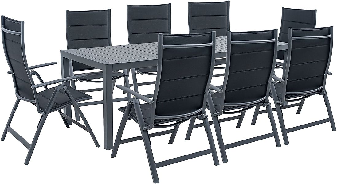 KONIFERA Garten-Essgruppe »Carini«, (Set, 9-tlg., 8x günstig online kaufen