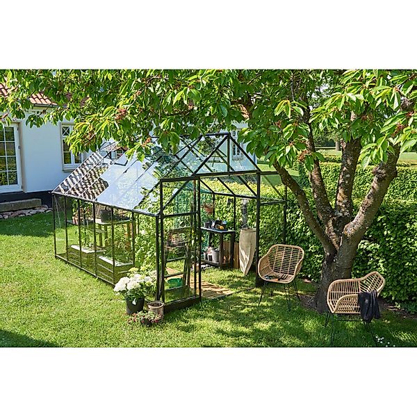 Halls Gewächshaus Qube+ QUBE 8 Schwarz 9,9 m² günstig online kaufen