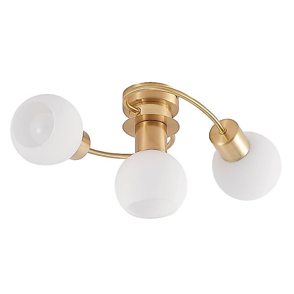 Lindby Deckenlampe Ciala 9627497 Modern in Gold Messing aus Glas 3-flammig günstig online kaufen