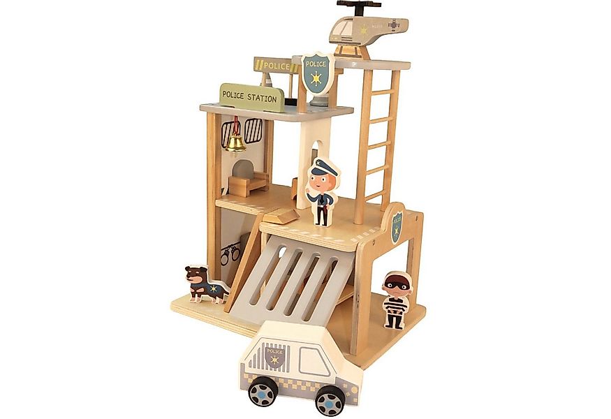 TikTakToo Spiel-Polizeistation Holz-Polizeistation-Spielset 3-stufig, mit F günstig online kaufen