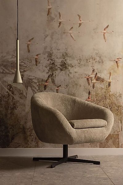 WOOOD Drehstuhl "Desert", aus robusten Design, gepolstert, kugelförmige Sit günstig online kaufen