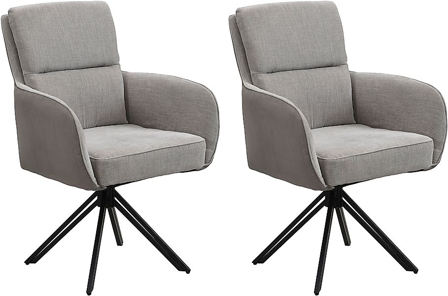 byLIVING Esszimmerstuhl »Tino« (Set) 2 Stk.360 Grad drehbar mit Federkernpo günstig online kaufen