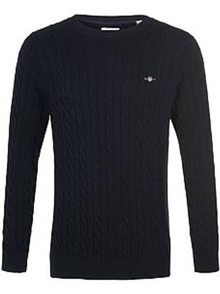 Gant Zopfstrickpullover aus Baumwolle Farbe dunkelblau Größe: 3XL günstig online kaufen