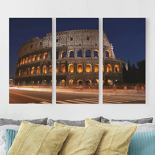 3-teiliges Leinwandbild Architektur & Skyline - Querformat Colosseum in Rom günstig online kaufen