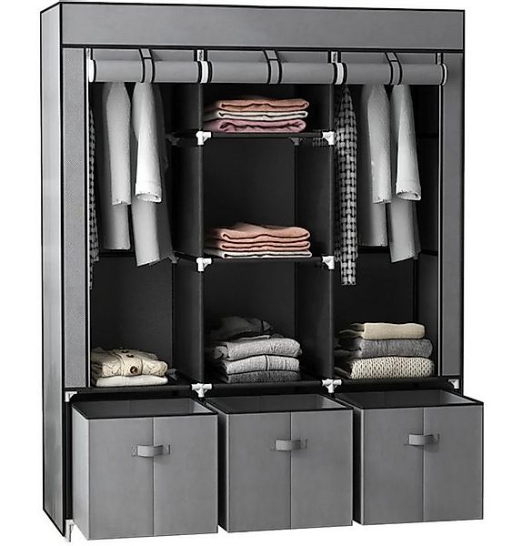 XDOVET Kleiderschrank Stoffschrank Kleiderschrank Faltschrank,3 Schubladen, günstig online kaufen