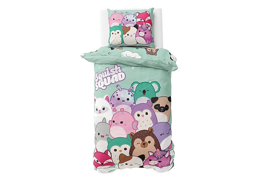 MTOnlinehandel Bettwäsche Squishmallows 135x200 + 80x80 cm, 100% Baumwolle, günstig online kaufen