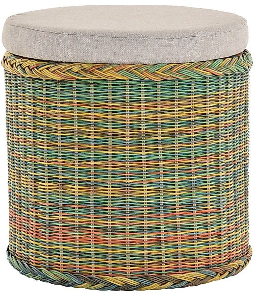Krines Home Wäschekorb Rattan Sitzhocker mit günstig online kaufen