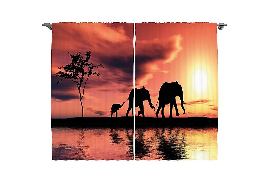 Abakuhaus Gardine Schlafzimmer Kräuselband Vorhang mit Schlaufen und Haken, günstig online kaufen