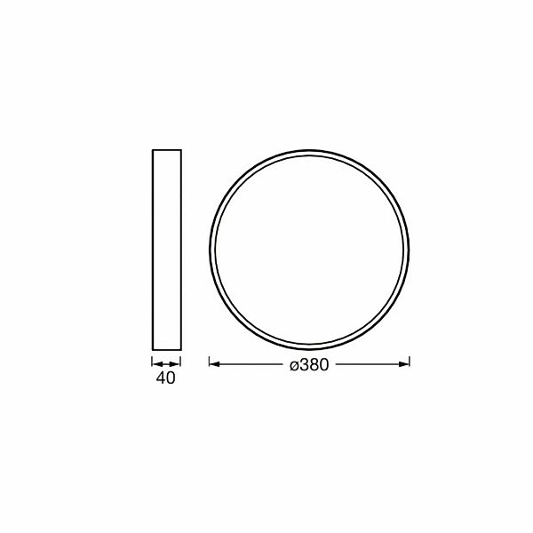 OSRAM LED-Deckenleuchte ORBIS SLIM MOIA, weiß Ø 38 cm Metall günstig online kaufen