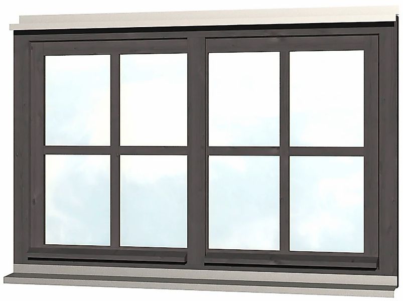 Skanholz Fenster "Doppelfenster" für Carports, 132,4 x 82,1 cm günstig online kaufen
