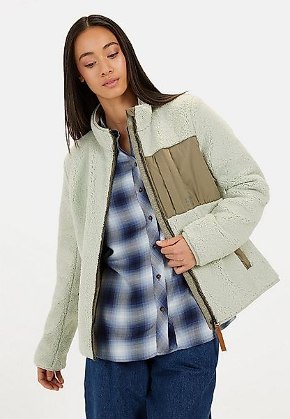 camel active Fleecejacke mit Stehkragen Langarm Stehkragen Markenlabel günstig online kaufen