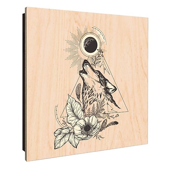 Banjado Schlüsselkasten Holz 30x30cm Schwarz Scharnier Rechts 50 Haken Desi günstig online kaufen