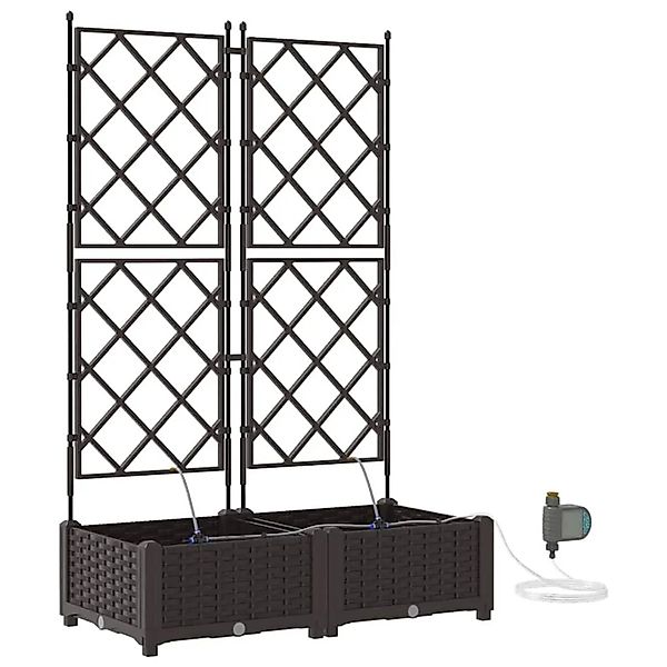 vidaXL Garten-Pflanzgefäß 2 Stk Braun Stahl 42002827 günstig online kaufen