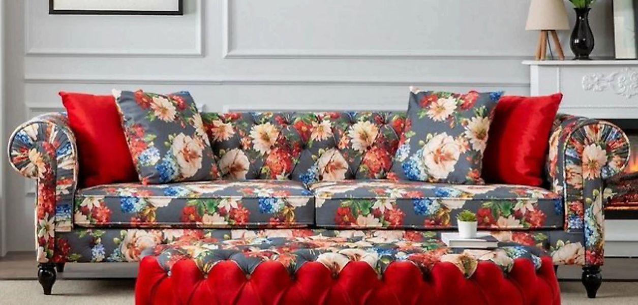 Casa Padrino Chesterfield-Sofa Casa Padrino Luxus Chesterfield Wohnzimmer S günstig online kaufen