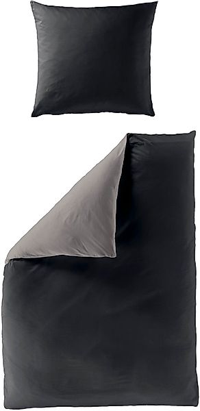 BIERBAUM Wendebettwäsche »Modern Uni in Gr. 135x200 oder 155x220 cm«, Moder günstig online kaufen
