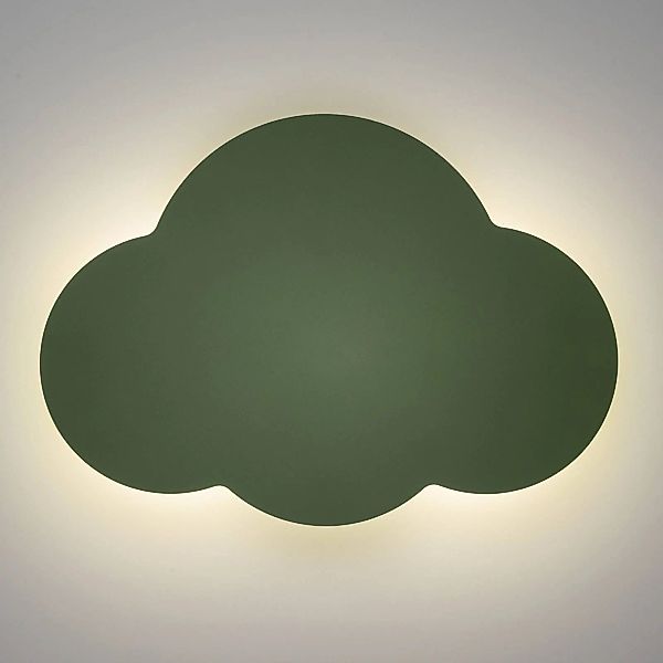 Wandleuchte Cloud, grün, Metall, 38 cm breit, 2-flammig, G9 günstig online kaufen