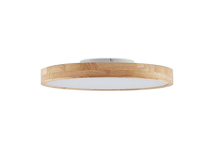 Lindby Deckenleuchten Lanira, LED, Holz Farbwechsel warmweiß / tageslicht I günstig online kaufen