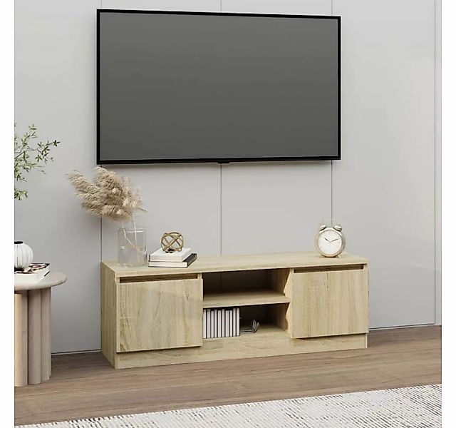 furnicato TV-Schrank mit Tür Sonoma-Eiche 102x30x36 cm günstig online kaufen