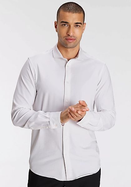 Bruno Banani Langarmhemd Jersey Hemd komfortabel wie ein T-Shirt günstig online kaufen