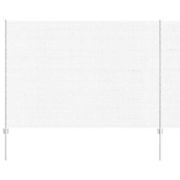 vidaXL Zaun mit Pfosten Silber 1,5 x 25 m Stahl 3336372 günstig online kaufen