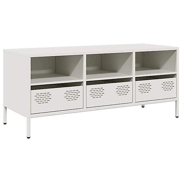 vidaXL TV-Schrank Weiß 101,5x39x43,5 cm Kaltgewalzter Stahl 851327 günstig online kaufen