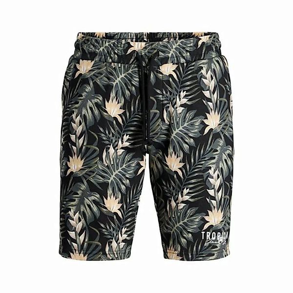 Jack & Jones Shorts Große Größen Sweat-Shorts Floralprint schwarz JJICOASTA günstig online kaufen