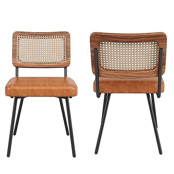 MODFU Esszimmerstuhl Retro-Stuhl,Rattan-Loungesessel (Esszimmerstuhl Set au günstig online kaufen